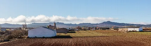 Fields and clear sky in Campillo de Dueñas.