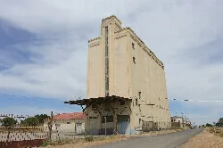 Old cereal silo in Manganeses de la Lampreana, Zamora.