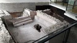 Archaeological remains in an excavation at the museum