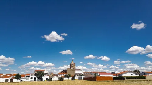 Clouds over Puebla de la Reina.