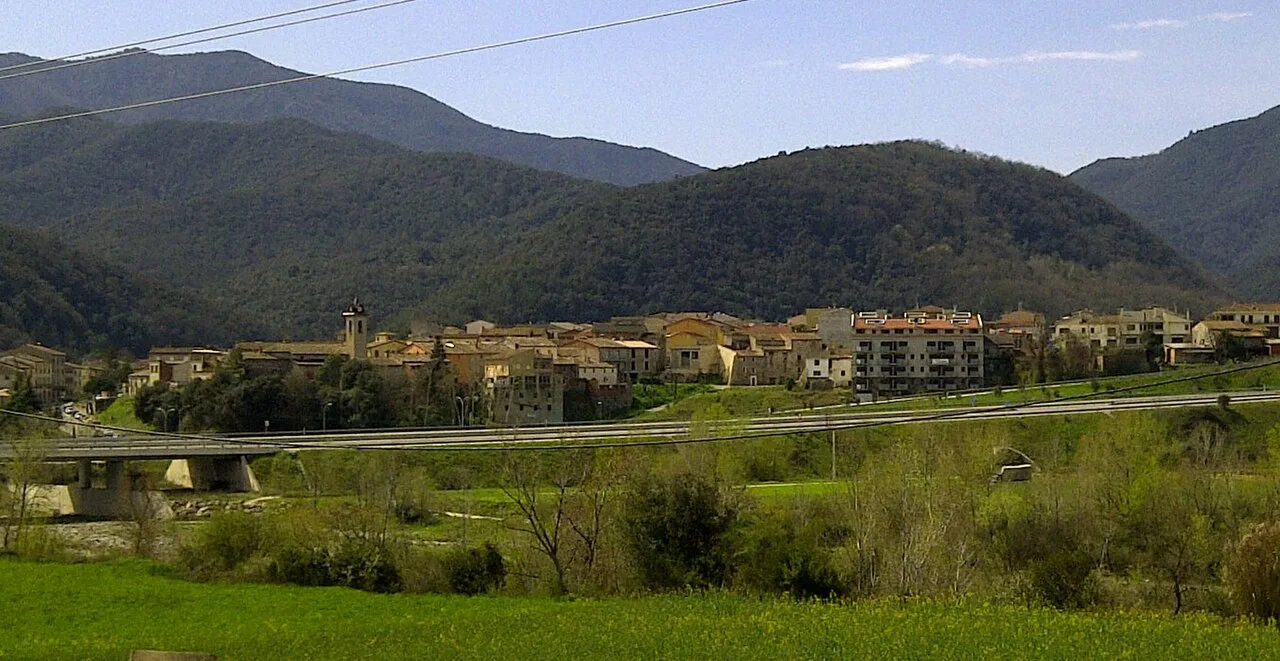 View of Sant Jaume de Llierca from Pla de Tapioles.
