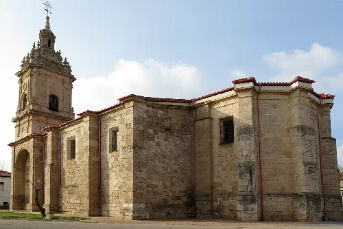 Iglesia de San Millán Abad del pueblo de Cubo de Bureba (Burgos, España)