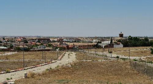Santo Domingo-Caudilla, vista de la población desde TO-1332