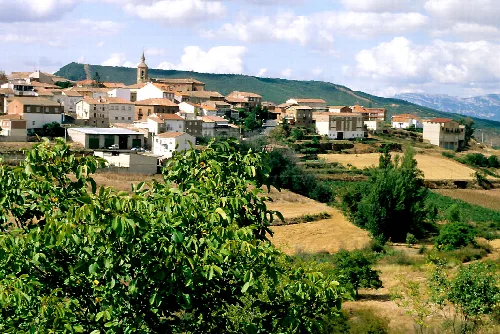 The village and its surroundings. Sotés, La Rioja, Spain