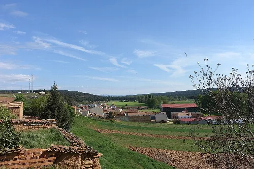 Vista parcial de Matamala de Almazán (Soria, España).