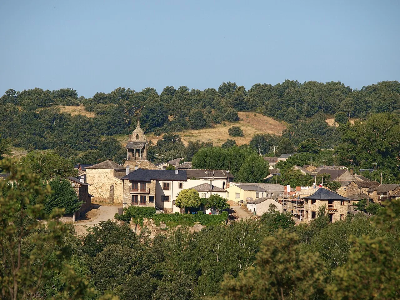 Sight of the town of Muelas de los Caballeros, in the Province of Zamora, Spain