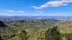 Landschaft des Murta-Tals mit Hügeln und Vegetation.