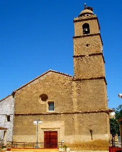 Church of the Assumption of Our Lady with bell tower in Escatrón.