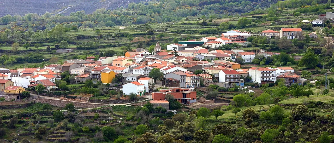 Vista del municipio de Monsagro, Salamanca, España.
