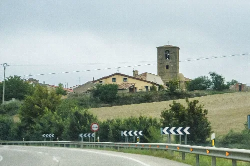 Vista de Castildelgado desde la N-120
