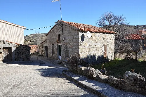 Stone house in Narrillos del Rebollar, Ávila, Spain.