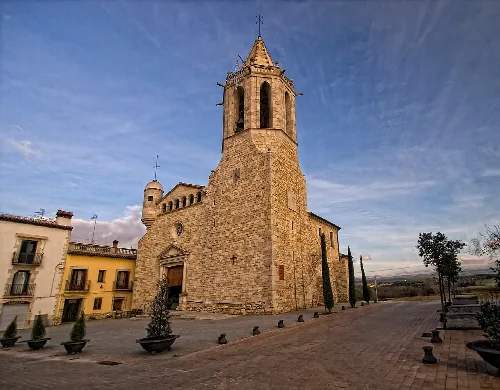 Sant Cugat church (Fornells de la Selva, Catalonia, Spain)