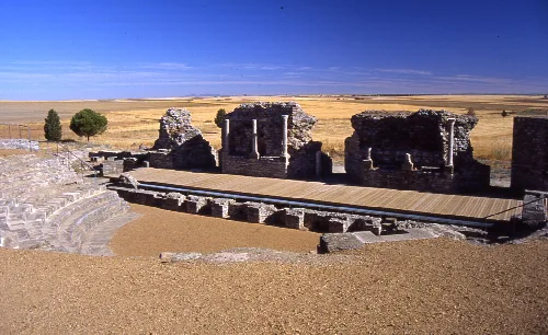Teatro romano, Casas de Reina, provincia de Badajoz, Extremadura, España.