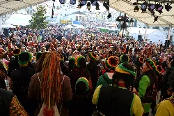 Group of people in costumes at a festival in Alhama de Granada.