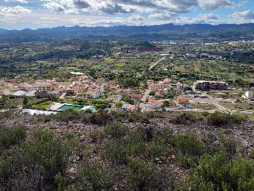 Vista de Castellnovo y su entorno desde el norte.