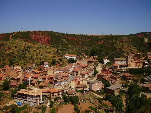 View of the village of Puebla de Valles, Guadalajara, Castile-La Mancha, Spain.