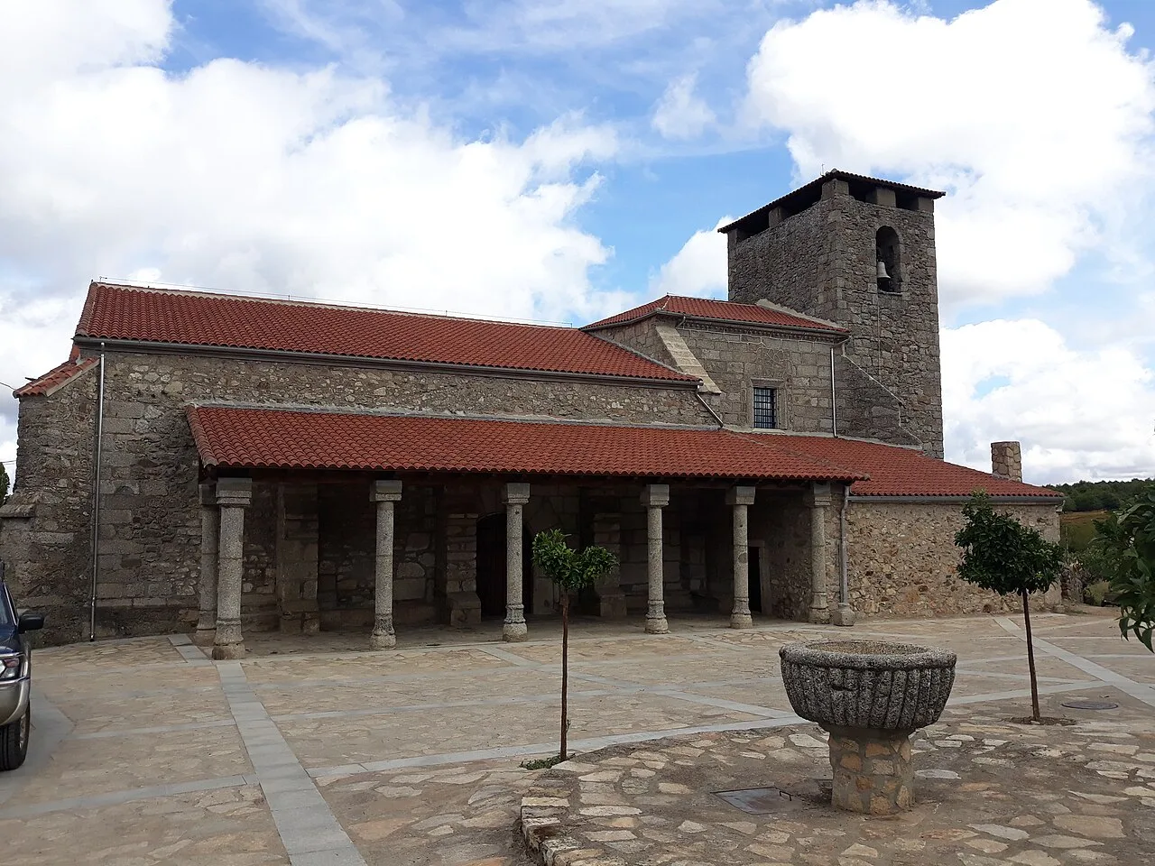 Church of Our Lady of the Assumption with tower and porch in Lagunilla.