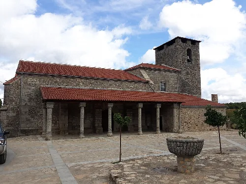 Church of Our Lady of the Assumption with tower and porch in Lagunilla.