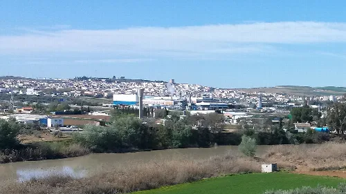 Vista de Mengíbar y del río Guadalquivir.