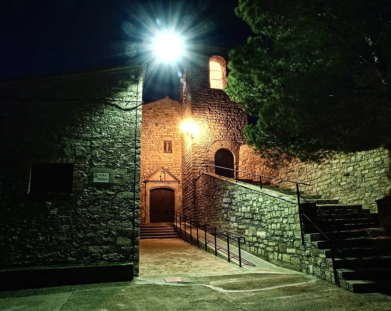 Church Square of Montornès de Segarra (Catalonia, Spain)