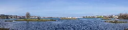 Vista de las marismas en el parque ecológico de Plaiaundi en Irun.