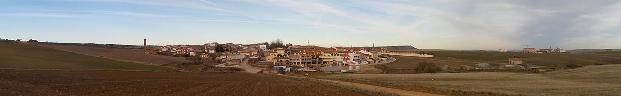 Panoramic view of Terradillos, Salamanca, from outside the town.