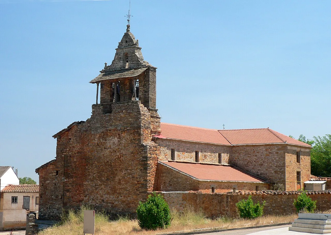 Church in the spanish village of Castrocontrigo, province of León