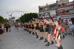 Group of women dancing at a festival in Fortuna, Murcia.