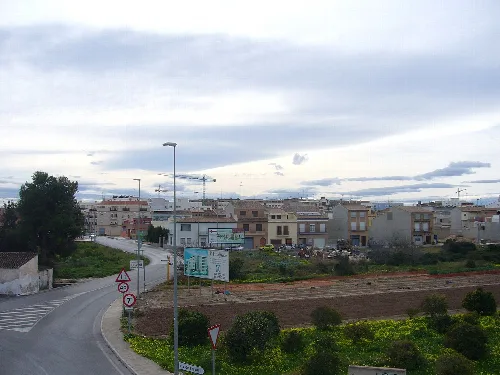 Residential buildings and farmland in Massalfassar.