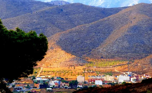 VIsta de Hondón de los Frailes, en Alicante, España.