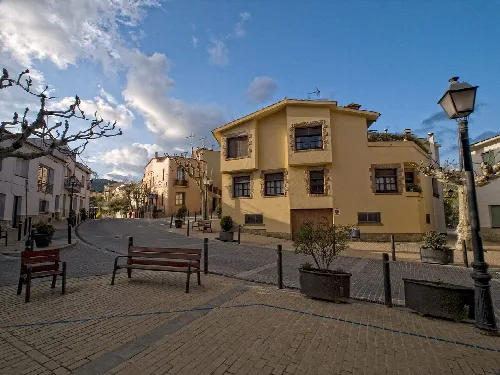 Sant Iscle de Vallalta City center (Catalonia, Spain)