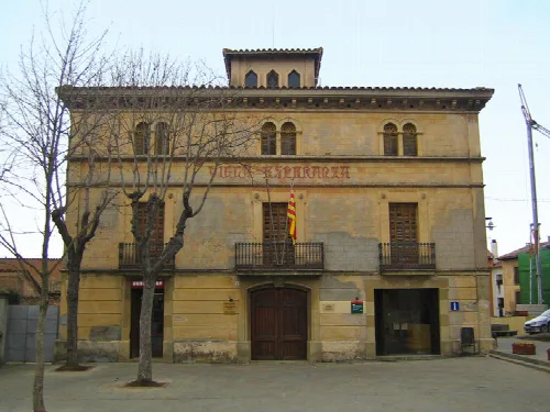 Folgueroles town hall, County Osona, Catalonia, Spain.
