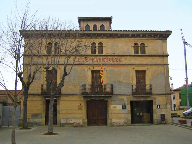 Folgueroles town hall, County Osona, Catalonia, Spain.
