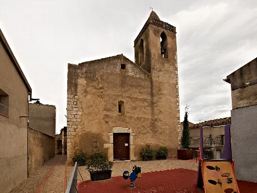 Santa Llogaia d'Àlguema church, Catalonia, Spain.