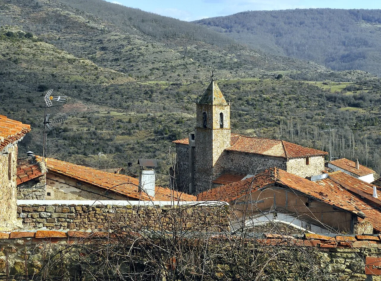 The village and its surroundings. Almarza de Cameros, La Rioja, Spain