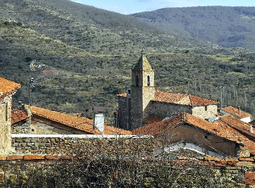 The village and its surroundings. Almarza de Cameros, La Rioja, Spain