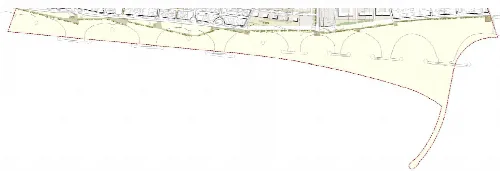 Plano del proyecto de reforma de las playas de Cunit en Tarragona.