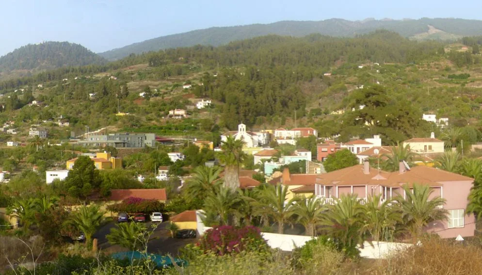 Panoramic view of Puntagorda (La Palma, Spain) from Miraflores lookout.