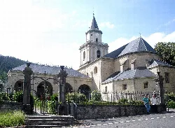 Sanctuary with tower and stone facade in Arceniega.