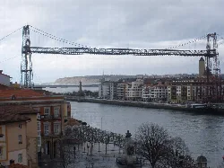 Transportbrücke von Biscaya über die Bucht von Bilbao.
