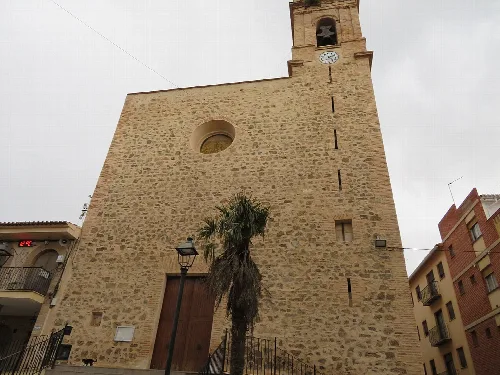 Stone facade of Santa Quiteria church in Torás.