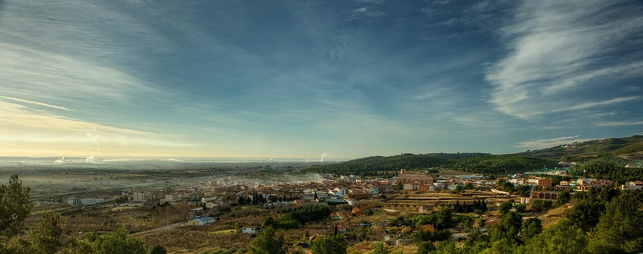 Panorama von Alcover und seiner Umgebung in Tarragona.