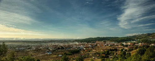 Panorama von Alcover und seiner Umgebung in Tarragona.