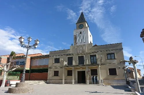 Casa consistorial de Tardelcuende (Soria, España).