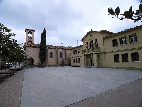 city council square of Santa Susanna (Catalonia, Spain)