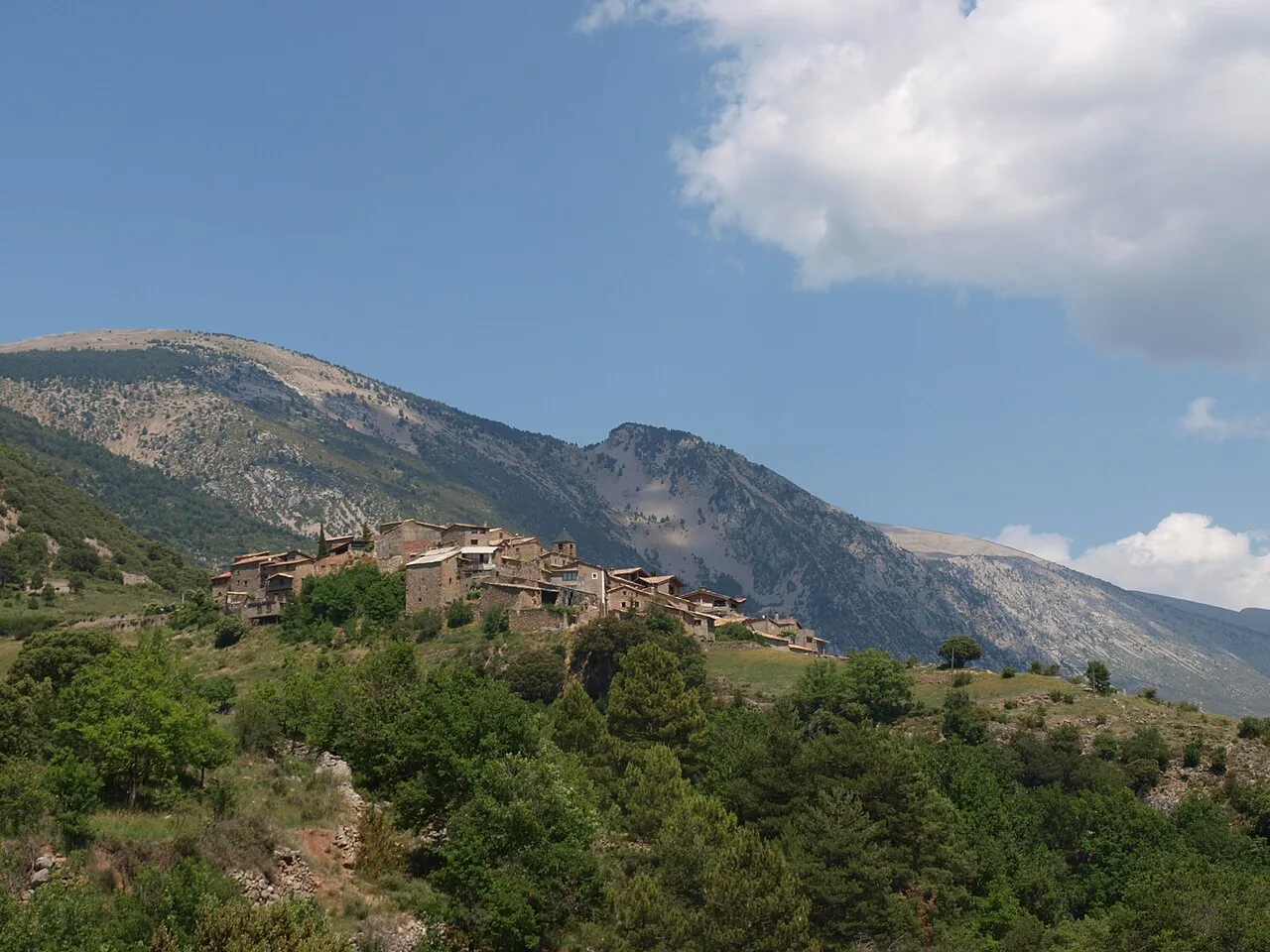 View of Fórnols del Cadí, municipality of La Vansa i Fórnols (Alt Urgell, Catalunya)