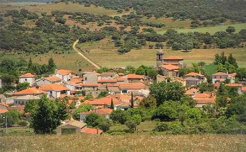 Vista del pueblo de Aldea del Obispo, en la provincia de Salamanca