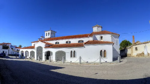Iglesia parroquial en la Plaza de la Iglesia de Higuera de Llerena, Badajoz