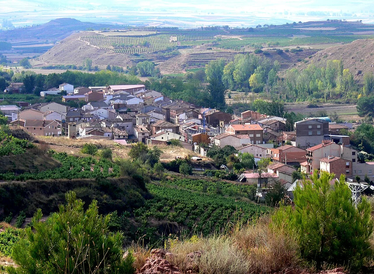 Paisaje de Cárdenas con casas y colinas verdes.