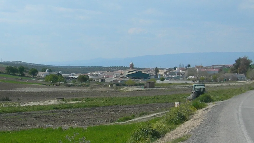 Vista lejana de Cazalilla (Jaén)